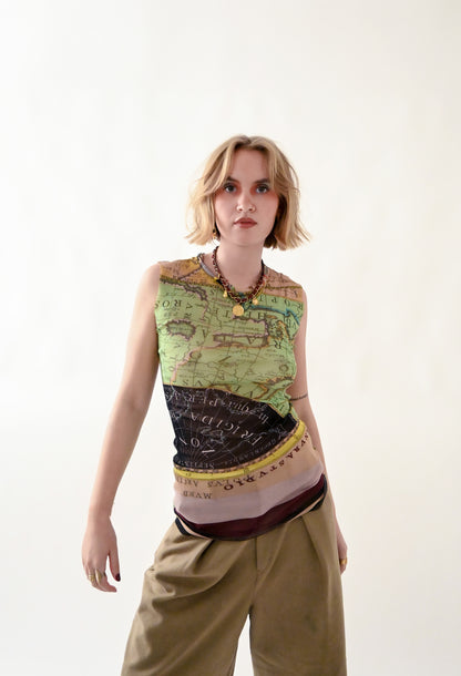 Top MAP-MONDE sans manches