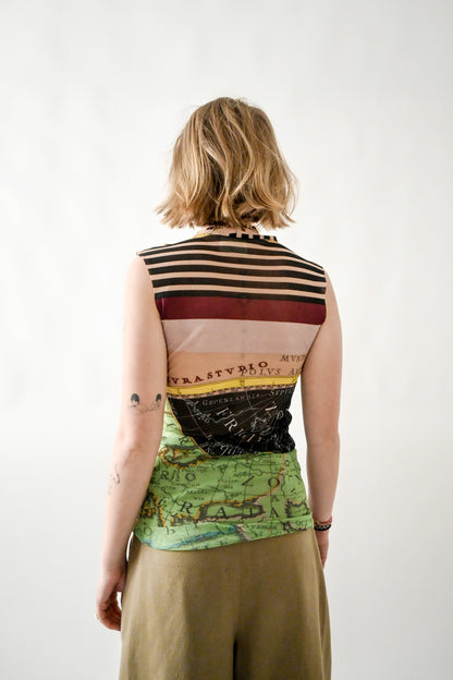 Top MAP-MONDE sans manches